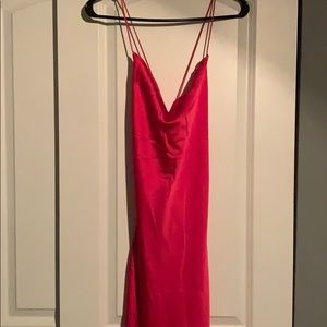 Sabo skirt hot pink slip dress